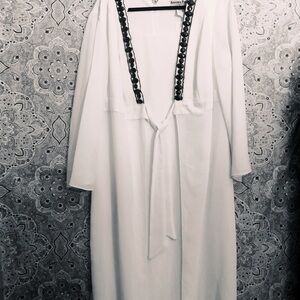 NWT-Black/ white jewel embellished special occasion 2-fer Dress/Duster